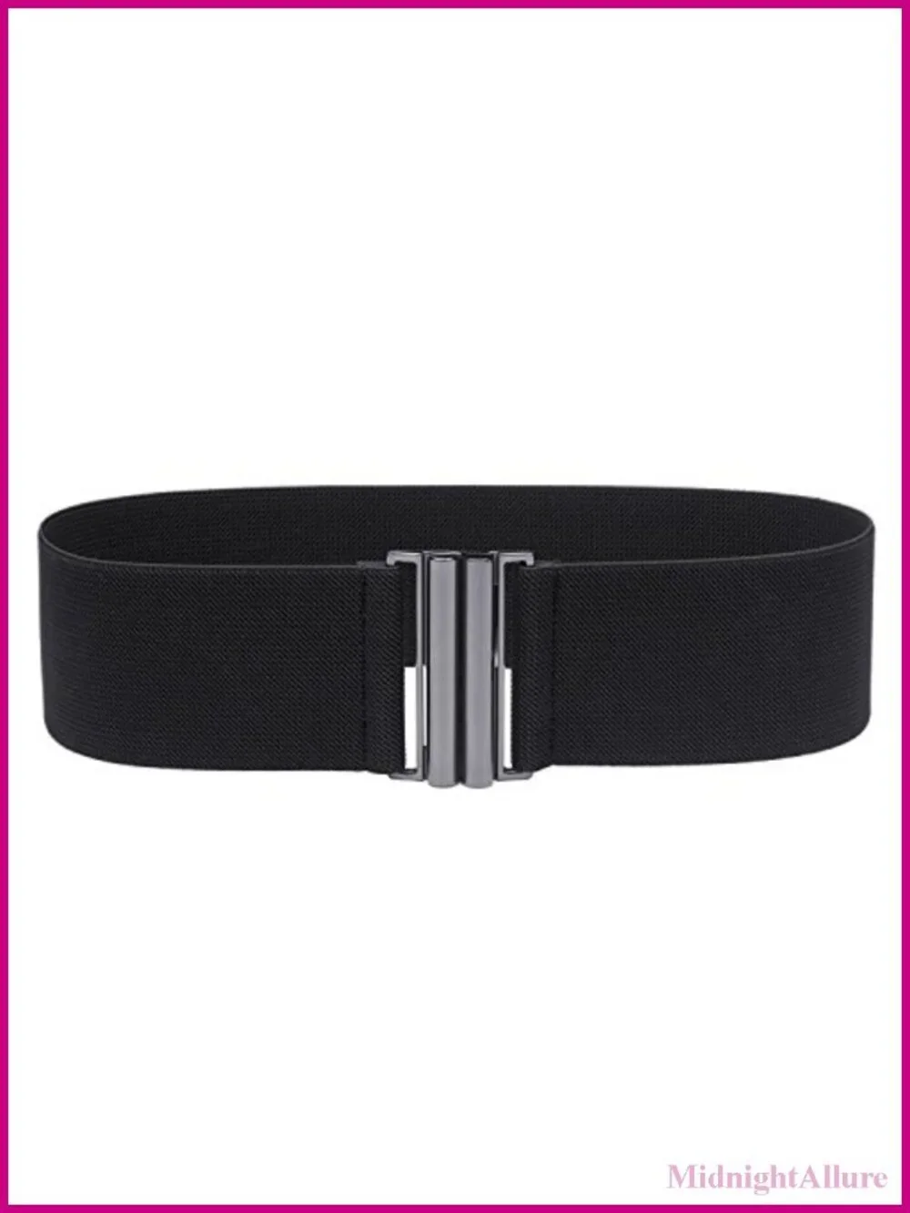 Wide Elastic Waist Belt Cinch Trimmer Stretchy Waistband Hook Buckle